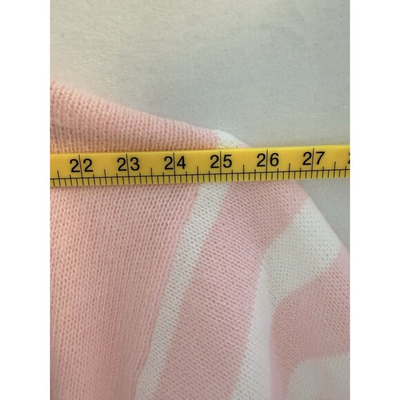 Mud Pie Pink & White Striped Turtleneck Sweater | One Size | Soft Knit Pullover - Picture 10 of 12
